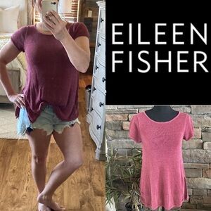 Eileen Fisher Linen Blend Knit Tunic Sweater